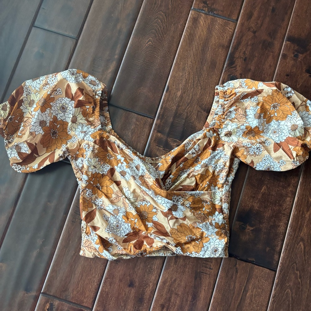 Jcrew puff sleeve top